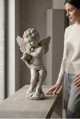 Ángel 27cm Escultura Diseño Figura Estatua Figuras de jardín Estatuas