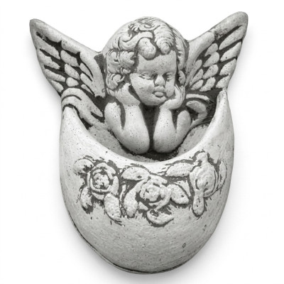Relieve de pared placa de piedra imagen azteca ángel Antil Relieve de fundición de piedra pared