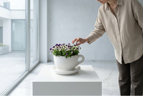 Maceta de flores Cubo de plantación Natural Decoración Jarrones Figura Jardín Macetas de flores