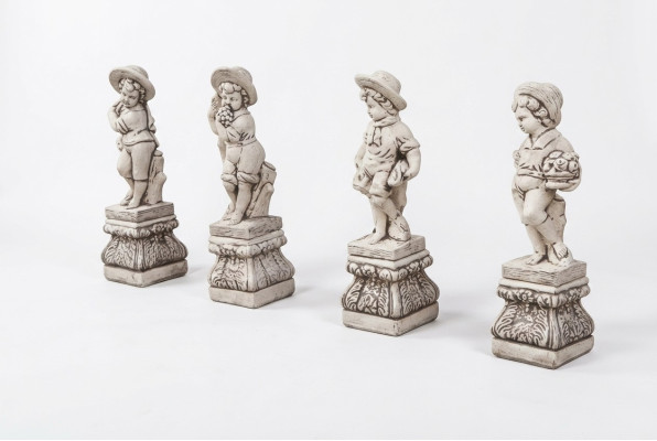 Chico de 70 cm figura estatua figuras escultura estatuas jardín blanco decoración