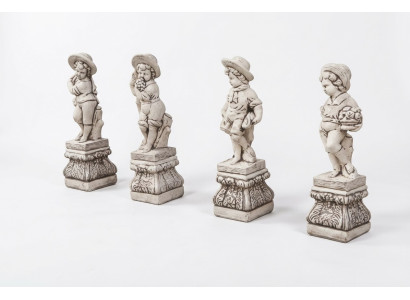 Chico de 70 cm figura estatua figuras escultura estatuas jardín blanco decoración