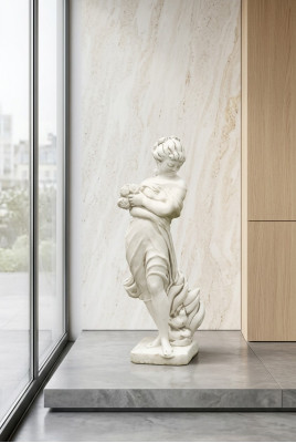 La escultura de mujer de 122 cm es una figura de diseño para jardín.