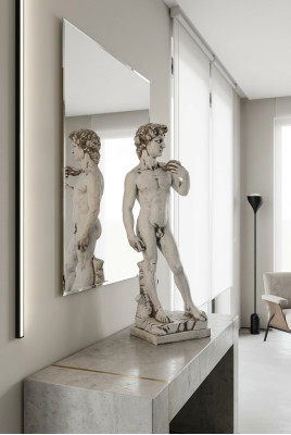 Decoración de jardín 59cm David Terraza Figuras de piedra Figura Decorativa Escultura