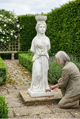 Señora escultura de diseño de 93 cm, estatua de figuras de jardín estatuas.
