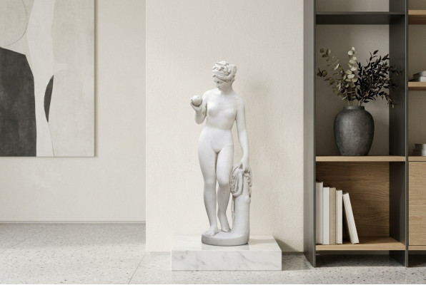 Decoración de jardín mujer 61cm terraza figuras de piedra figura de decoración