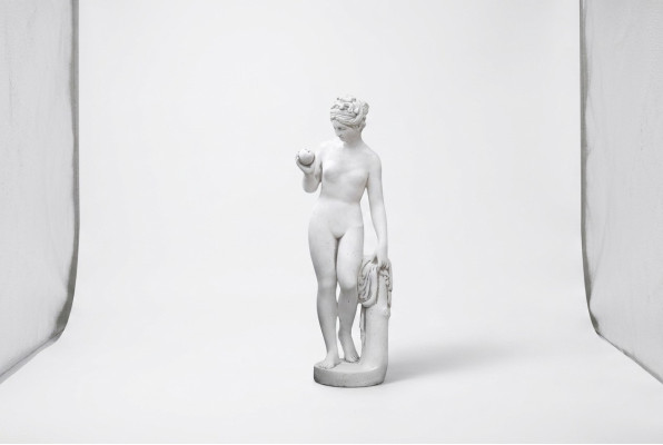 Decoración de jardín mujer 61cm terraza figuras de piedra figura de decoración