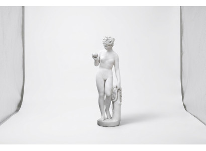 Decoración de jardín mujer 61cm terraza figuras de piedra figura de decoración