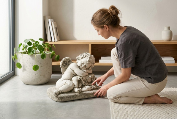 Ángel niños escultura diseño figura estatua jardín figuras estatuas