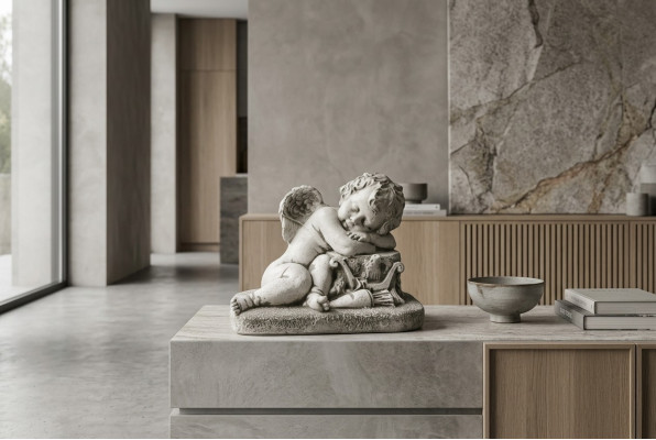 Ángel niños escultura diseño figura estatua jardín figuras estatuas