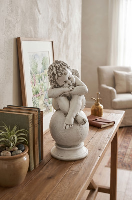 Adorno funerario, decoración de tumba, piedra de decoración, figura de ángel, escultura, Dios, santo.