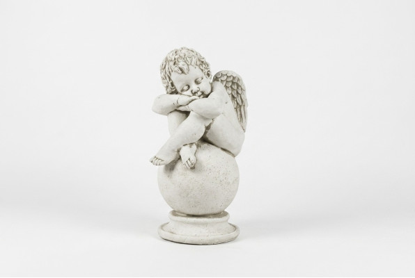 Estátua de figura de ángel bola figura figuras estatuas escultura esculturas jardín