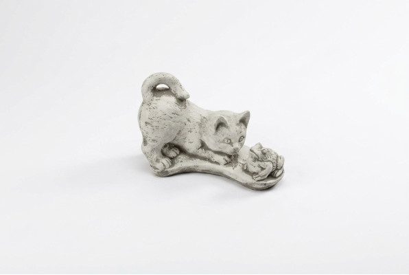 Decoración de jardín Estatua de gato Escultura Figuras Blanco Diseño de esculturas