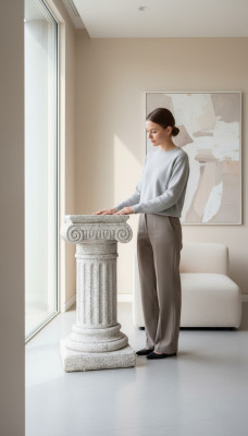 Decoración Columna Columnas Piedra Estilo Antiguo Decoración Romana Blanco Soporte Base