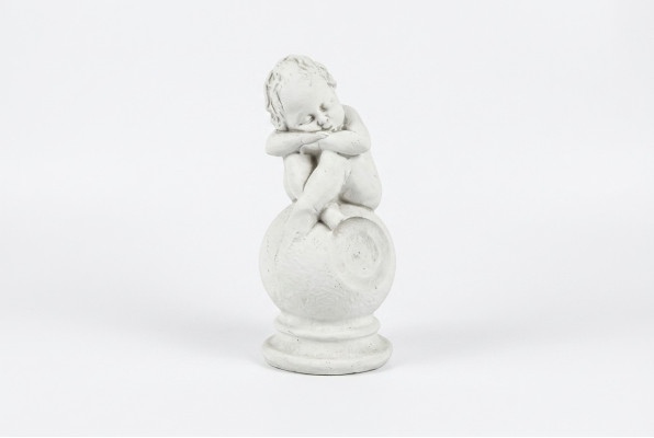 Adorno de tumba de piedra para tumba, figura de ángel, escultura decorativa divina sagrada.