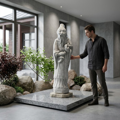 Estátua de figura de Confucio chino para jardim.