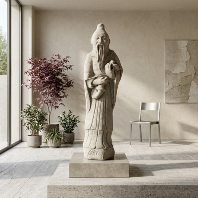 Estátua de figura de Confucio chino para jardim.