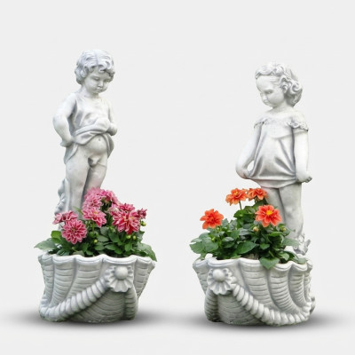Figura maceta de flores maceta de plantación decoración maceteros figura decorativa jardín