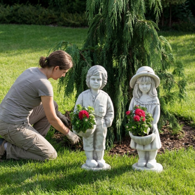 Figura decorativa maceta de flores jardinera maceta macetas decoracion figura jardin