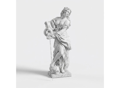 Figura de jardín "Señora Fontaine" 140 cm Figura de piedra de estanque de personas.
