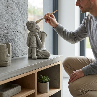 figura de Buda de Malasia para jardín, estatuas de figuras decorativas esculturas