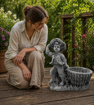 Maceta de flores, planta natural, decoración de macetas de jardín, macetas, jarrones, figura.