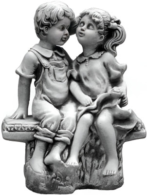 40cm Escultura decorativa Diseño Figura Estatua Gris Figuras de jardín Estatuas naturales