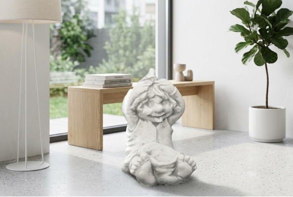 Estatua Figura Niño Loco Decoración de jardín Escultura Figuras