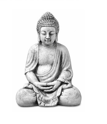 Figura de Buda en estilo de piedra. Gran escultura decorativa para jardín.