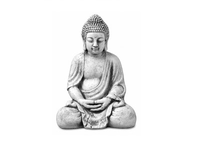 Figura de Buda en estilo de piedra. Gran escultura decorativa para jardín.