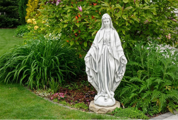 Madre Jesús María Estatua Tumba Escultura Figura Sagrada Decoración de Jardín