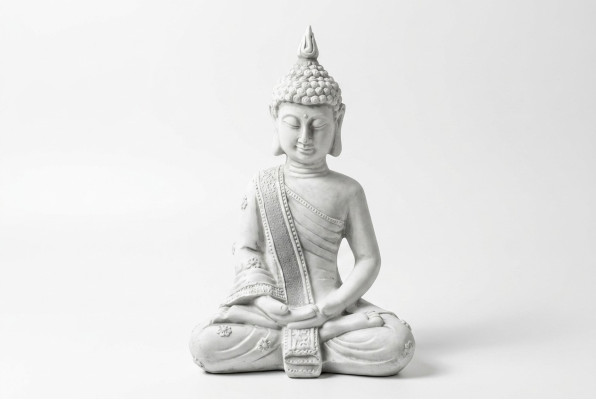 Figura decorativa de Buda en estilo de piedra. Gran escultura para jardín.