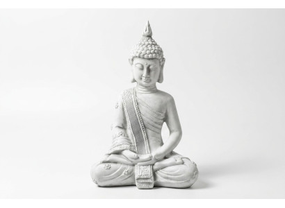 Figura decorativa de Buda en estilo de piedra. Gran escultura para jardín.