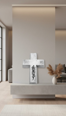 Ángel de la tumba Cruz Ángel de la guarda Adorno de tumba Figura de piedra Estatua