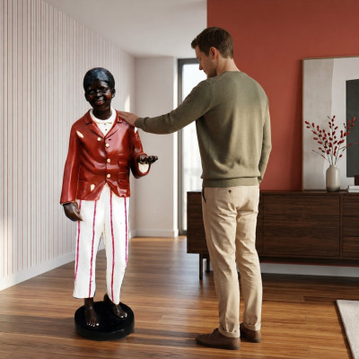 Diseño de estatua de figura de piel oscura escultura figuras esculturas decoración decoración