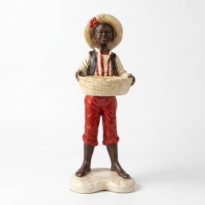 Diseño de niño con cesta Figura Estatua Escultura Figuras Esculturas Decoración 7087