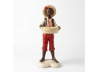 Diseño de niño con cesta Figura Estatua Escultura Figuras Esculturas Decoración 7087
