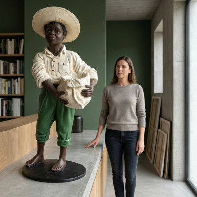 Diseño joven con figura de estatua de bolsa escultura figuras esculturas decoración 7088.