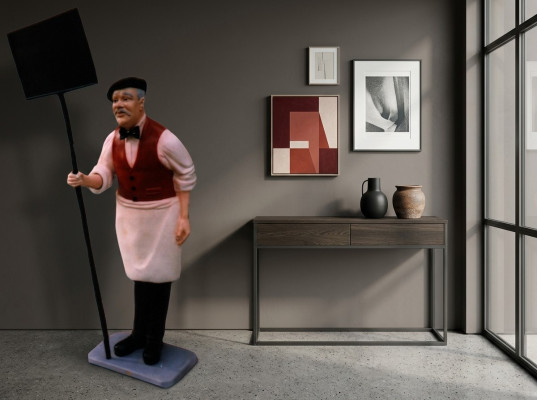 Cartel Restaurante Figura Estatua Escultura Figuras Esculturas Decoración Decorativa 182cm