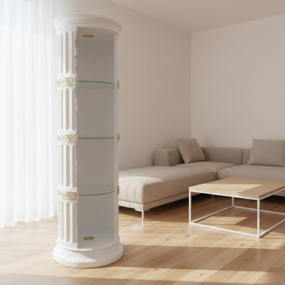 Diseño Vitrina Estante de Cristal Columna Bar Vitrinas Muebles Armario Salón 1882 Nuevo