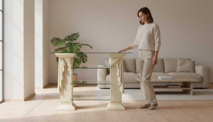 Diseño Vitrina Estante Columna de Cristal Armario Vitrinas Estantes Armario Medusa Aparador