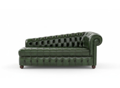 Chaiselongues Sofá Chesterfield Verde Sofá Cama Otomana Recamier Cuero Chaise