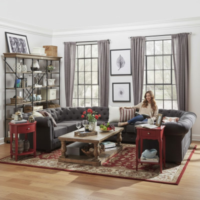 XXL Gran Chesterfield conjunto de sofás seccionales sofá tapizado rincón asiento en forma de U Sofás nuevos.