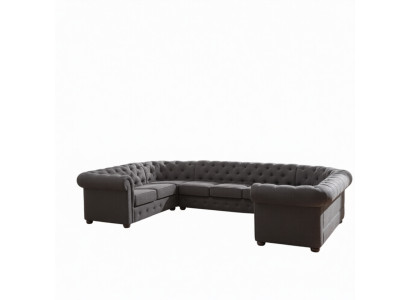 XXL Gran Chesterfield conjunto de sofás seccionales sofá tapizado rincón asiento en forma de U Sofás nuevos.