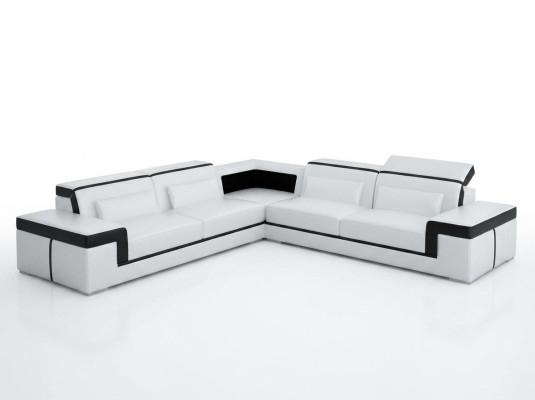 Sofá de cuero Sofá conjunto de sala de estar Sofá de esquina Conjunto de esquina Diseño de sofá moderno G8020B