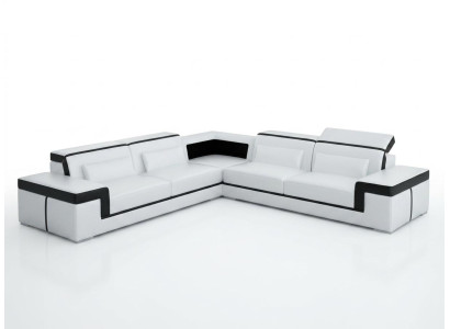 Sofá de cuero Sofá conjunto de sala de estar Sofá de esquina Conjunto de esquina Diseño de sofá moderno G8020B