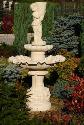 Fuente de jardín estanque fuente de piedra fuente de jardín de piedra Fuente.