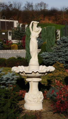 Fuente de jardín estanque fuente 192 cm fuente de piedra jardín fuente fontana nuevo