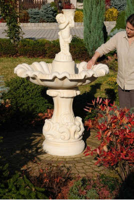 Zierbrunnen Springbrunnen Escultura Fuente Decoración Jardín Fuente Nápoles!