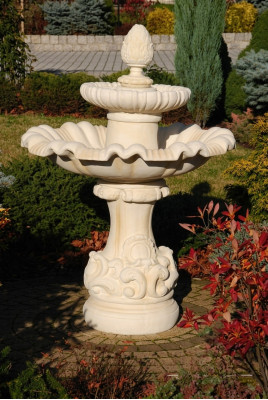Fuente de jardín estanque fuente 140 cm fuente de piedra fuente de jardín fuente nueva