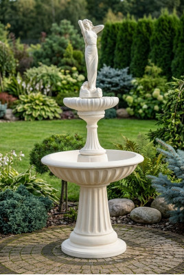 Fuente ornamental Springbrunnen 207cm escultura fuente decoración jardín fuente estanque nuevo